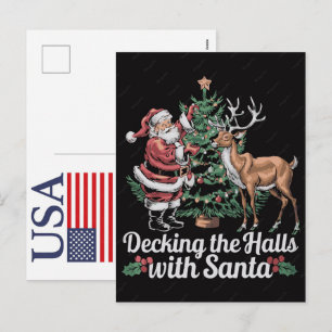 Grappige Kerst Rendier USA 250 Jaar Patriotisch Feestdagenkaart