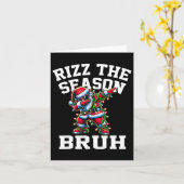 Grappige kerst Rizzmas Santa Xmas Rizz het seizoen Kaart (Gele Bloem)