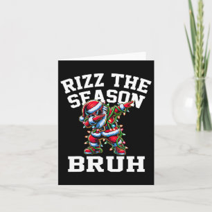 Grappige kerst Rizzmas Santa Xmas Rizz het seizoen Kaart