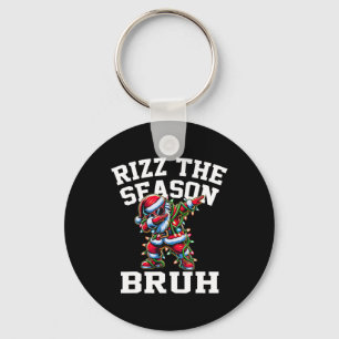 Grappige kerst Rizzmas Santa Xmas Rizz het seizoen Sleutelhanger