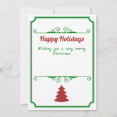 Grappige kerst rood groen cadeaubon houder (Achterkant)