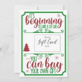 Grappige kerst rood groen cadeaubon houder