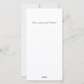 Grappige Kerst Rood Groen Tinsel Foto Feestdagenkaart (Achterkant)