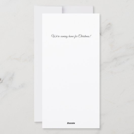 Grappige Kerst Rood Groen Tinsel Foto Feestdagenkaart (Achterkant)