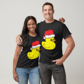 Grappige Kerst Rubber Duck Met Kerstman Hoed Liefd T-shirt (Unisex)