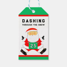 Grappige Kerst Runner Cadeautags Cadeaulabel