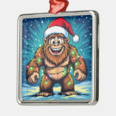 Grappige Kerst Sasquatch Bigfoots Metalen Ornament (Links)
