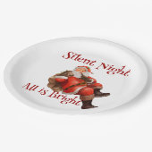 Grappige kerst Schattigee kerstman Papieren Bordje (Gekanteld)