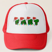 Grappige kerst scheet trucker pet (Voorkant)