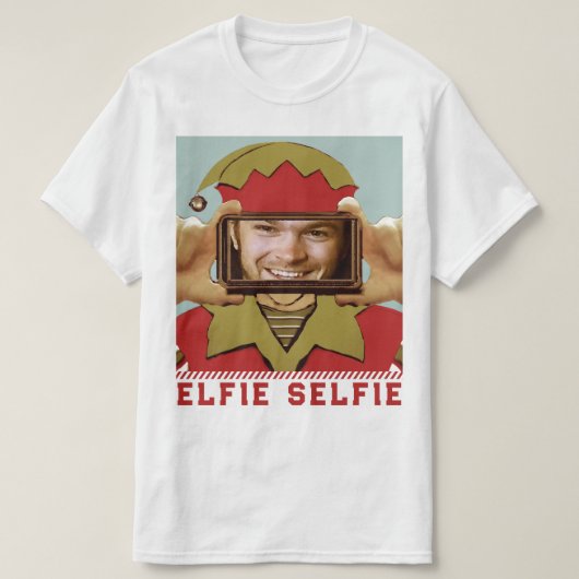 Grappige kerst selfie t-shirt (Design voorkant)