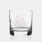 Grappige Kerst Semi Transport Truck Truckmas Whisky Glas (Achterkant)