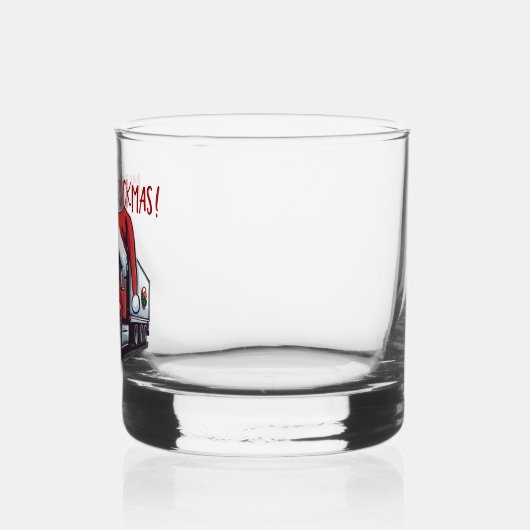 Grappige Kerst Semi Transport Truck Truckmas Whisky Glas (Links)