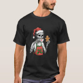 Grappige Kerst Skeleton Chef Gingerbread Man Coff T-shirt (Voorkant)