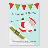 Grappige kerst-ski vakantiekaarten (Voorkant)