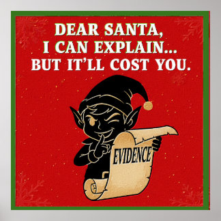 grappige kerst slogan ontwerp poster