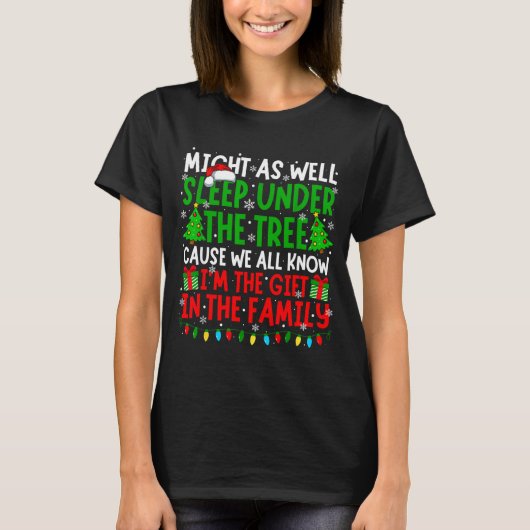 Grappige Kerst Spreuk Retro Kerst Sarcasisch Manne T-shirt (Voorkant)
