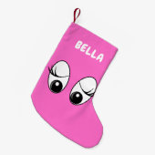Grappige Kerst Stocking Custom Naam en Kleur Kleine Kerstsok (Voorkant (Hangend))