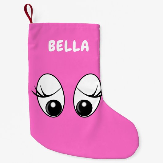 Grappige Kerst Stocking Custom Naam en Kleur Kleine Kerstsok (Voorkant)