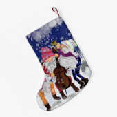 Grappige Kerst Stocking Gnome Music Band Kleine Kerstsok (Achterkant (Hangend))