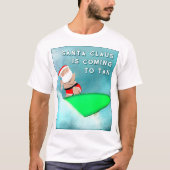 Grappige Kerst Surfen T-shirt (Voorkant)