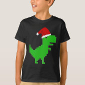 grappige kerst T-Rex T-Shirt (Voorkant)