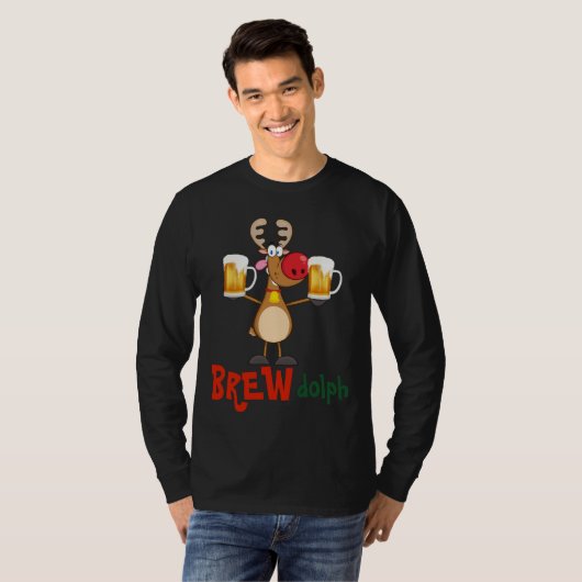 Grappige Kerst T-shirt voor bierliefhebbers- Wordt (Voorkant volledig)