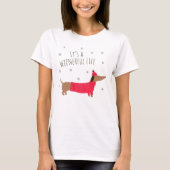 Grappige Kerst Teckel  T-shirt (Voorkant)