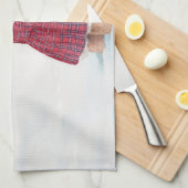 Grappige Kerst Teddybeer Winter Wonderland Theedoek (Quarter Fold)