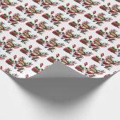 Grappige Kerst tegels rendier  Cadeaupapier (Hoek)