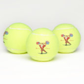 Grappige Kerst Tennisballen Fitness Kerstman (Multi)