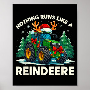 Grappige Kerst Tractor Niets Loopt Zoals Een Rendi Poster