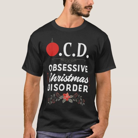 Grappige Kerst Truien & Tm. Obsessieve Kerst T-shirt (Voorkant)