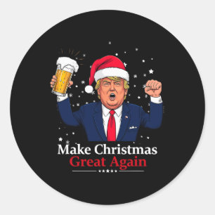 Grappige kerst Trump maakt kerst weer geweldig Ronde Sticker