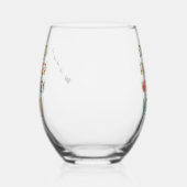 Grappige Kerst Tumbler Dasher Prancer Blitzen Wijnglas Zonder Voet (Links)