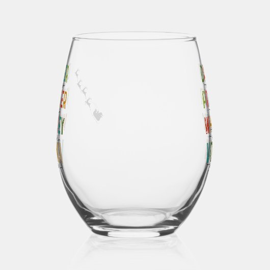 Grappige Kerst Tumbler Dasher Prancer Blitzen Wijnglas Zonder Voet (Links)