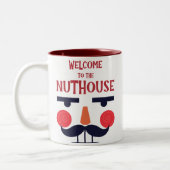 Grappige Kerst Vakantie Kousenvuller Tweekleurige Koffiemok (Links)