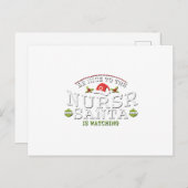 Grappige kerst verpleegkundige geschenken feestdagenkaart (Voorkant / Achterkant)