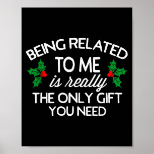 Grappige kerst verwant aan mij familie grap poster