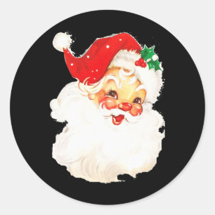 Grappige kerst Vintage Santa St Nicholas Peuter Ronde Sticker