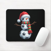 Grappige Kerst Voetbal Bills Sneeuwman Muismat (Met muis)