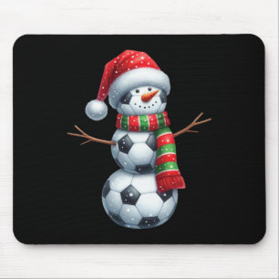 Grappige Kerst Voetbal Bills Sneeuwman Muismat