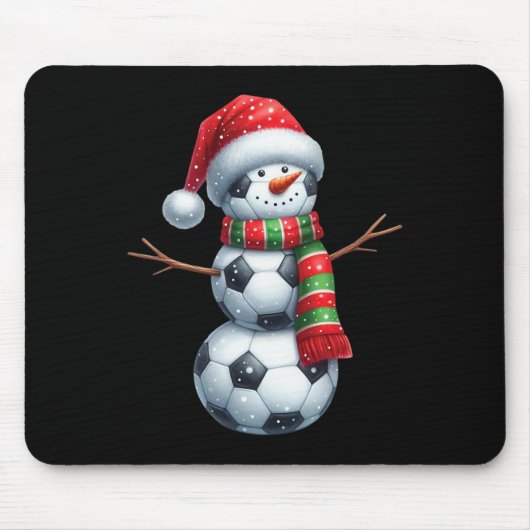 Grappige Kerst Voetbal Bills Sneeuwman Muismat (Voorkant)