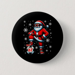 Grappige Kerst Voetbal Cool Sinterklaas 6 7 Meme T Ronde Button 5,7 Cm