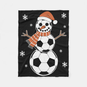 Grappige Kerst Voetbal Truien Als Sneeuwmannen Man Fleece Deken