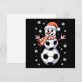 Grappige Kerst Voetbalballen Boom Als Sneeuwman  Feestdagenkaart (Voorkant / Achterkant)