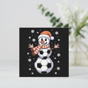 Grappige Kerst Voetbalballen Boom Als Sneeuwman  Feestdagenkaart