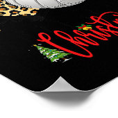 Grappige Kerst Volleybal Hartslag Santa Hat Xma Poster (Hoek)