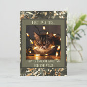 Grappige kerst voor kattenliefhebbers feestdagenkaart (Staand voorkant)