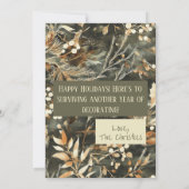 Grappige kerst voor kattenliefhebbers feestdagenkaart (Achterkant)