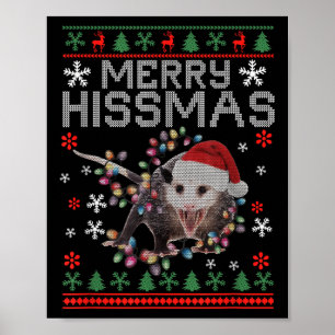 Grappige kerst Vrolijk Kerstfeest Ssum Lovers Ossu Poster